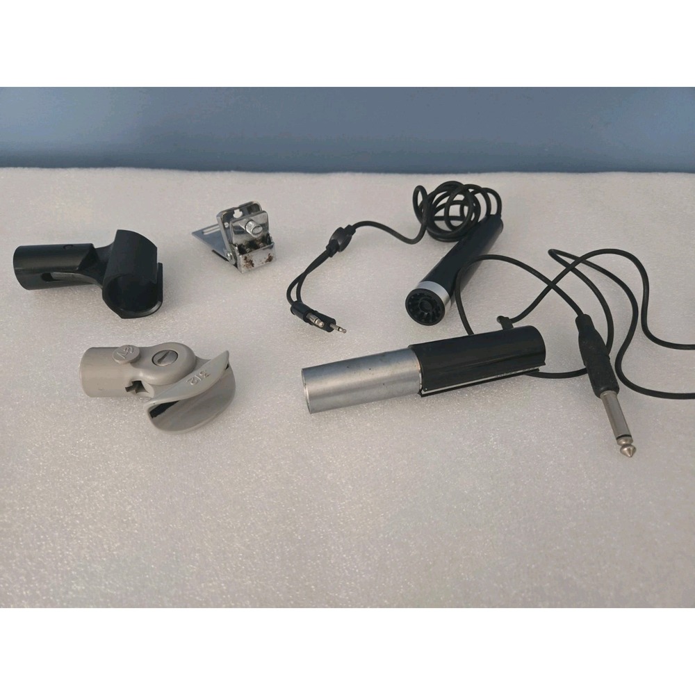 Vintage Ampex 244 Microphone And Other Microphone Pieces And Parts